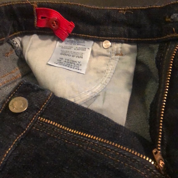 Wrangler NWT Boys 16 Husky BOOT CUT Dark Wash Jean - Picture 5 of 7